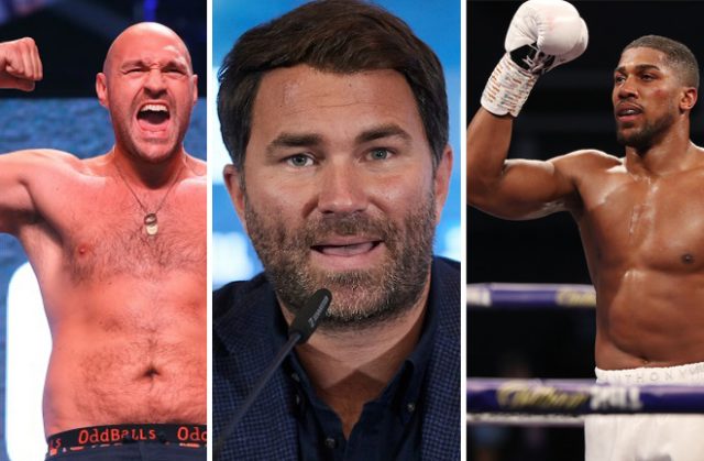 Eddie Hearn is confident Anthony Joshua and Tyson Fury will meet in 2021 Photo Credit: Mikey Williams/Top Rank/Mark Robinson/Matchroom Boxing