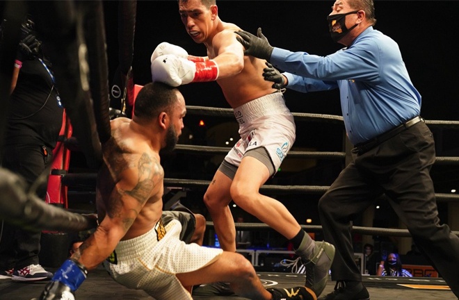 James Kirkland was blown away inside a round by Juan Macias Montiel Photo Credit: Sean M Ham/TGB Promotions