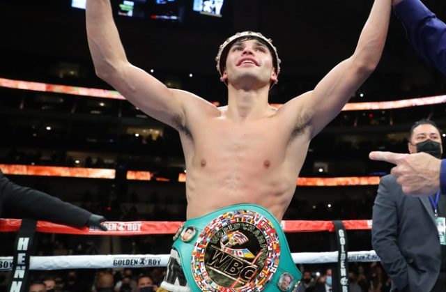 Garcia was crowned WBC Interim Lightweight champion after stopping Campbell Photo Credit: Tom Hogan-Hogan Photos/Golden Boy