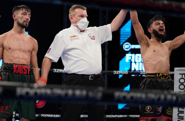 Ijaz Ahmed was left elated after edging Kaisy Khademi in London on Saturday Photo Credit: Round 'N' Bout Media/Queensberry Promotions