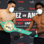 David Benavidez lost his WBC Super Middleweight title at the scales ahead of his fight with Roamer Alexis Angulo Photo Credit: Amanda Westcott/SHOWTIME