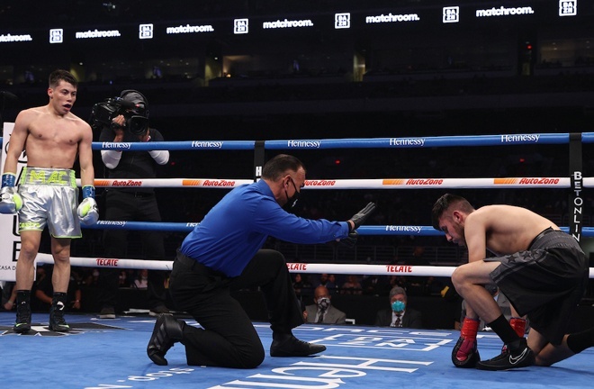Marc Castro secured a stoppage win on his debut in December Photo Credit: Ed Mulholland/Matchroom Boxing