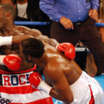 Lennox Lewis knocked out Hasim Rahman in their rematch