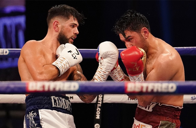 Joe Cordina overcame Faroukh Kourbanov after more than 15 months out of the ring Photo Credit: Dave Thompson/Matchroom Boxing