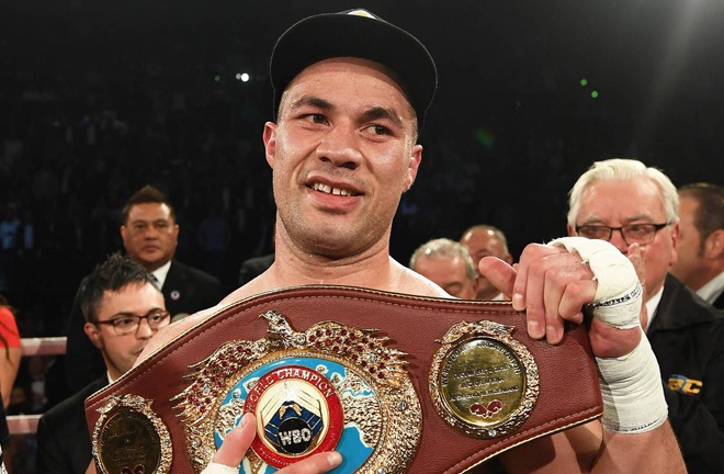 Parker claimed the WBO Heavyweight title under Barry's guidance Photo Credit: Photosport