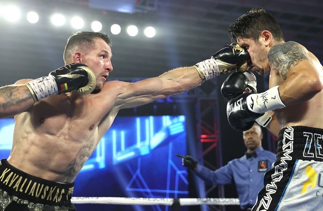 'Mean Machine' bounced back with an eighth round stoppage of Mikael Zewski on Saturday Photo Credit: Mikey Williams / Top Rank