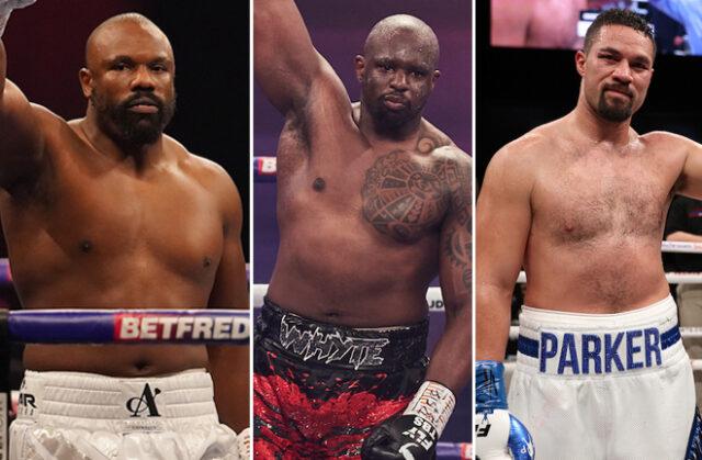 Dillian Whyte has given his thoughts as his former rivals Derek Chisora and Joseph Parker collide on Saturday night Photo Credit: Mark Robinson/Dave Thompson/Ed Mulholland/Matchroom Boxing