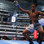 Keyshawn Davis secured his third professional victory Photo Credit: Marc Castro claimed a third successive professional victory by knockout Photo Credit: Ed Mulholland/Matchroom