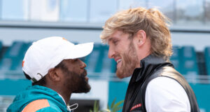 Floyd Mayweather meets Logan Paul in an exhibition on June 6 in Miami Photo Credit: proboxing-fans.com