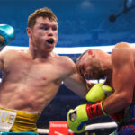 Canelo Alvarez secured an eighth round TKO over Billy Joe Saunders, who was unable to continue after an injury in Texas on Saturday Photo Credit: Ed Mulholland/Matchroom