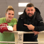 April Hunter alongside manager and former world champion, Tony Bellew Photo Credit: Instagram @aprilhunterboxing