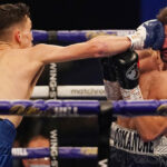 Davies on route to victory over Sean Cairns Photo Credit: Dave Thompson/Matchroom Boxing