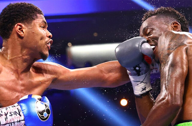 Shakur Stevenson claims the interim WBO Super Featherweight title after dominating all 12 rounds against Jeremia Nakathila.
