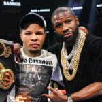 Gervonta Davis alongside promoter Floyd Mayweather after defeating Mario Barrios Photo Credit: Sean Michael Ham/Mayweather Promotions