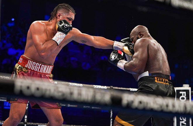 Joe Joyce stopped Carlos Takam in the sixth round to stay on course for a world title shot Photo Credit: Queensberry Promotions