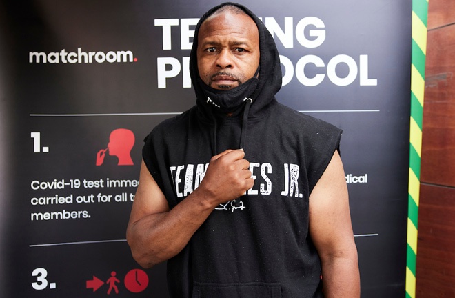 Taylor says former four-weight champion, Roy Jones Jr is one of his heroes Photo Credit: Mark Robinson/Matchroom Boxing