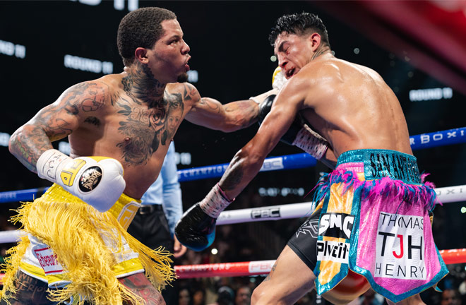 Gervonta Davis stopped Mario Barrios in the 11th round last month to become a three-weight world champion Photo Credit: Ryan Hafey/Premier Boxing Champions