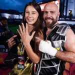 Babic proposed to his girlfriend after the fight Photo Credit: Mark Robinson/Matchroom Boxing