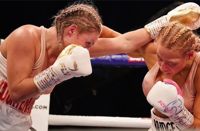 Bridges put in a spirited effort against Courtenay Photo Credit: Dave Thompson/Matchroom Boxing