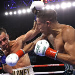 Joshua Franco beat Andrew Moloney by unanimous decision in their trilogy in Tulsa on Saturday Photo Credit: Mikey Williams/Top Rank via Getty Images