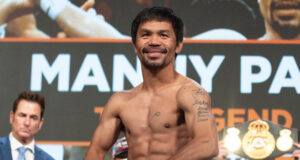 Manny Pacquiao fights for the 72nd time as a professional against Yordenis Ugas in Las Vegas on Saturday night Photo Credit: Pro Boxing Fans