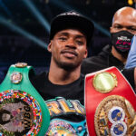 Spence holds the WBC and IBF belts Photo Credit: Ryan Hafey / Premier Boxing Champions