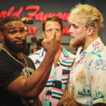 Jake Paul meets ex-UFC welterweight champion, Tyron Woodley in Cleveland on Sunday Photo Credit: Amanda Westcott/SHOWTIME