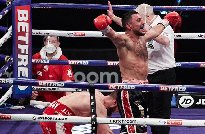 David Avanesyan proved too strong for Josh Kelly in February Photo Credit: Mark Robinson/Matchroom Boxing