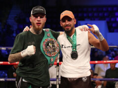 Sam Eggington retained his WBC silver middleweight title seeing off unbeaten Bilel Jkitou via split decision. Photo Credit: Hennessy Sports (Twitter)