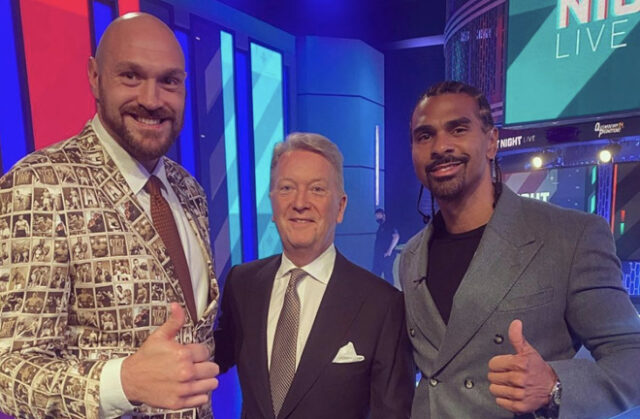 Frank Warren has given his view on David Haye calling out Tyson Fury Photo Credit: @davidhaye Instagram