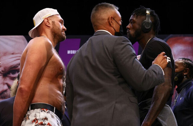 Tyson Fury and Deontay Wilder meet for the third time in Las Vegas this Saturday night Photo Credit: Mikey Williams/Top Rank via Getty Images