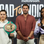 Chantelle Cameron and Mary McGee clash in a two-belt super lightweight unification this Saturday Photo Credit: Mark Robinson/Matchroom Boxing