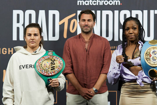 Chantelle Cameron and Mary McGee clash in a two-belt super lightweight unification this Saturday Photo Credit: Mark Robinson/Matchroom Boxing