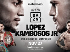 Teofimo Lopez defends his lightweight world titles against George Kambosos Jr at the Hulu Theater at Madison Square Garden this Saturday