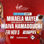 WBO champion, Mikaela Mayer clashes with IBF titlist, Maiva Hamadouche in a super featherweight unification showdown on Friday night in Las Vegas