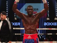 Richard Riakporhe stopped Olanrewaju Durodola in five rounds on Saturday night Photo Credit: Lawrence Lustig/BOXXER