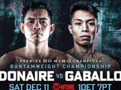 Nonito Donaire defends his WBC bantamweight crown against Reymart Gaballo in California on Saturday night