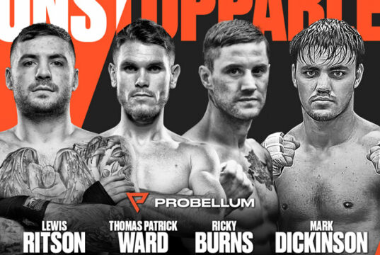 Lewis Ritson, Thomas Patrick Ward, Ricky Burns and Mark Dickinson all feature on Saturday's Probellum card