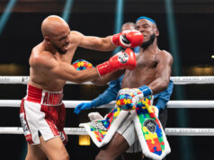 Hector Garcia shocked Chris Colbert in their WBA featherweight title eliminator winning on points. Photo Credit: Premier Boxing Champions.