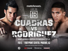 Carlos Cuadras faces Jesse Rodriguez for the vacant WBC super flyweight title in Phoenix on Saturday night Photo Credit: Matchroom Boxing