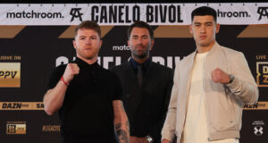 Canelo Alvarez faces WBA light heavyweight champion, Dmitry Bivol in Las Vegas on Saturday Photo Credit: Ed Mulholland/Matchroom