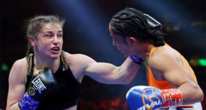 Katie Taylor edged Amanda Serrano by split decision following an epic world title clash in New York on Saturday Photo Credit: Ed Mulholland/Matchroom