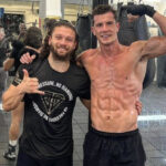 Gooding sparring with fellow undefeated middleweight, Nathan Heaney Photo Credit: @joshdiamondgooding