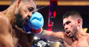 Arnold Barboza Jr he took the vacant WBO Intercontinental super lightweight title with a clear decision win over Danielito Zorrilla. Photo Credit: Top Rank Boxing (twitter)