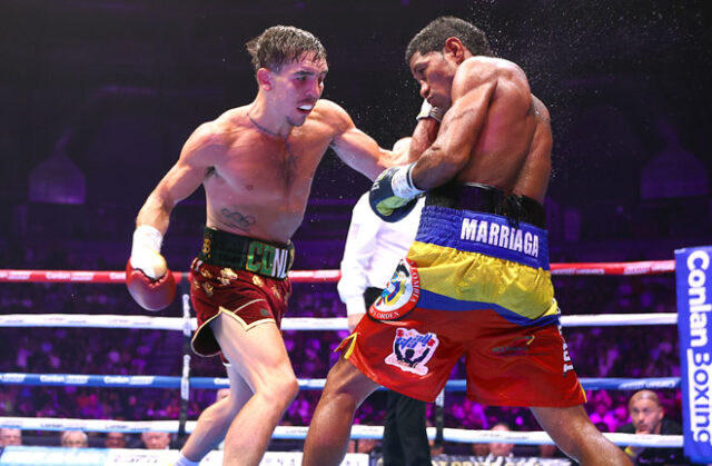 Michael Conlan returned to winning ways with a dominant victory over Miguel Marriaga in Belfast Photo Credit: Mikey Williams/Top Rank via Getty Images