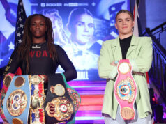 Claressa Shields faces Savannah Marshall in an undisputed middleweight title clash on Saturday at the O2 Arena Photo Credit: Lawrence Lustig / BOXXER