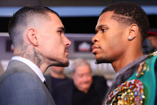 Devin Haney faces George Kambosos Jr in a rematch in Melbourne Photo Credit: Mikey Williams/Top Rank via Getty Images