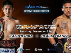 Kazuto Ioka meets Joshua Franco in a world super flyweight unification showdown in Japan on Saturday