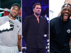 Eddie Hearn has ruled out an immediate Anthony Joshua-Deontay Wilder showdown but is keen to make the fight in 2023 Photo Credit: Mark Robinson/Matchroom Boxing/Henry DeLeon/TGB Promotions