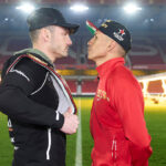 Wood and Lara came face-to-face on Tuesday at Nottingham Forest’s City Ground Photo Credit: Mark Robinson/Matchroom Boxing